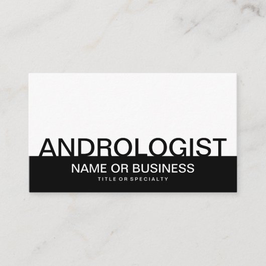 mutiges ANDROLOGIST Visitenkarte (Vorderseite)