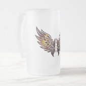 Mutiges Bierglas Mattglas Bierglas (Vorderseite Links)