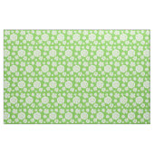Mutiges Blumenmuster-Limones grünes Weiß Stoff (Yard (91,4 cm))
