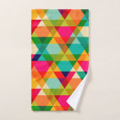 Mutiges buntes helles geometrisches Dreieck-Muster Badhandtuch Set (Handtuch)