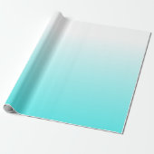 Mutiges buntes Weiß zu blauer Ombre Steigung Geschenkpapier (Ungerollt)