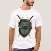 Mutiges Clan-ThompsonTartanscottish-Schild T-Shirt (Vorderseite)