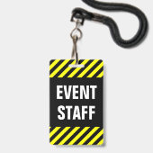 Mutiges "EREIGNIS-PERSONAL" + Schwarzes u. gelbes Ausweis (Vorderseite mit Lanyard)