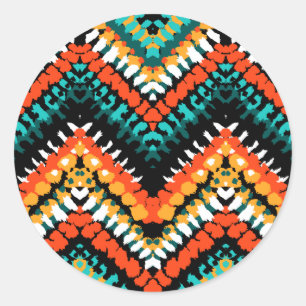 Mutiges ethnisches gebürtiges Stammes- Muster Runder Aufkleber
