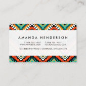 Mutiges ethnisches gebürtiges Stammes- Muster Visitenkarte (Rückseite)