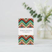 Mutiges ethnisches gebürtiges Stammes- Muster Visitenkarte (Stehend Vorderseite)