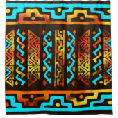 Mutiges ethnisches Muster n.6 Duschvorhang (Vorderseite)