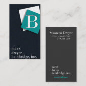 Mutiges grafisches Monogramm - Künstler, Visitenkarte (Vorne/Hinten)