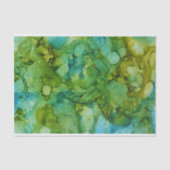 Mutiges helles blaues und grünes abstraktes seidenpapier (Vorderseite)