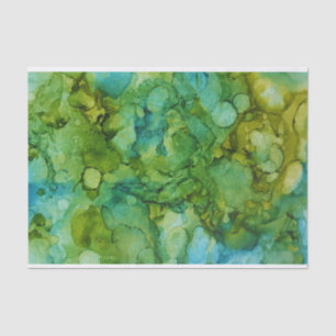 Mutiges helles blaues und grünes abstraktes seidenpapier