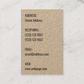 Mutiges Herausragendes der Abdeckung der riesigen Visitenkarte (Rückseite)