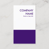 mutiges Lila Visitenkarte (Rückseite)