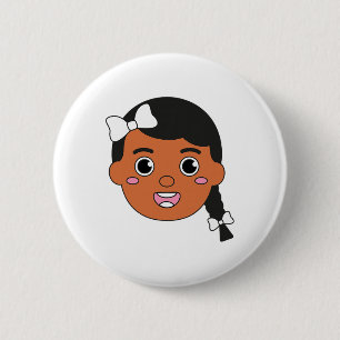 Mutiges Mädchen Black History Month Frauen Afroame Button