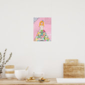 Mutiges Mädchen - Kunst für Mädchen und Frauen Poster (Küche)