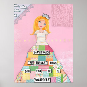 Mutiges Mädchen - Kunst für Mädchen und Frauen Poster