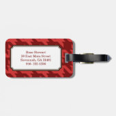 Mutiges modernes graues Hahnentrittmuster mit Gepäckanhänger (Rückseite horizontal)