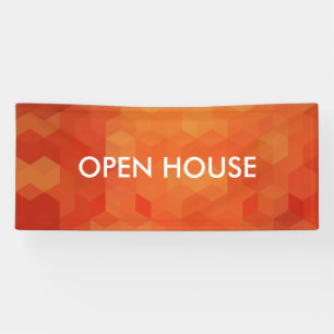 Mutiges orange geometrisches Muster Banner