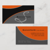 Mutiges orange Grau 2 der Visitenkarte (Vorne/Hinten)