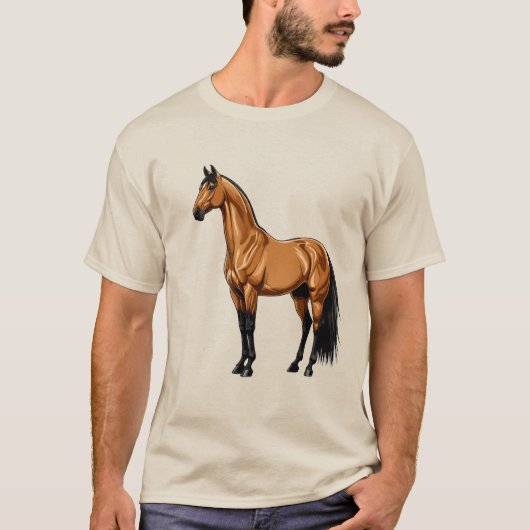 Mutiges Pferd T-Shirt (Vorderseite)