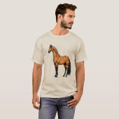 Mutiges Pferd T-Shirt (Vorne ganz)
