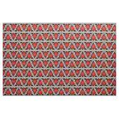Mutiges Rot, Schwarzes und Goldblumenmuster Stoff (Yard (91,4 cm))