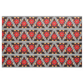 Mutiges Rot, Schwarzes und Goldblumenmuster Stoff (Fat Quarter (45,7 x 55,9 cm))