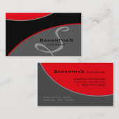 Mutiges rotes Grau 2 der Visitenkarte (Vorne/Hinten)