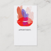 Mutiges rotes LippenAquarellbrushstrokes-Make-up Terminkarte (Rückseite)