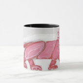 mutiges rotes Schwarzes der niedlichen Tasse (Zentrum)