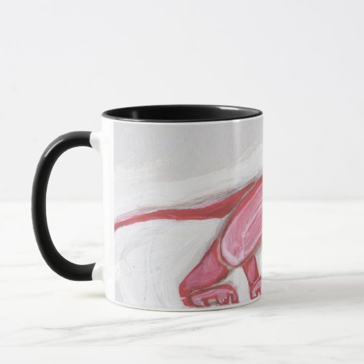 mutiges rotes Schwarzes der niedlichen Tasse (Links)