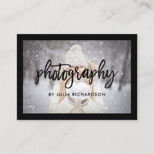 Mutiges Schwarzes   zwei Fotos für Fotografen Visitenkarte