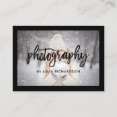 Mutiges Schwarzes | zwei Fotos für Fotografen Visitenkarte (Vorderseite)