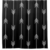 Mutiges Schwarzweiss-Pfeil-Muster Duschvorhang (Vorderseite)