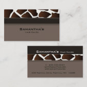 Mutiges trendy Giraffenbraun der Visitenkarte (Vorne/Hinten)