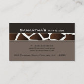 Mutiges trendy Giraffenbraun der Visitenkarte (Rückseite)