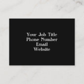 MUTIGES u. einfaches Schwarzweiss Visitenkarte (Rückseite)