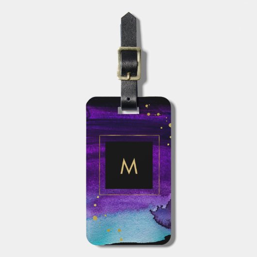 Mutiges Watercolor-Spritzen mit Gepäckanhänger (Vorderseite vertikal)