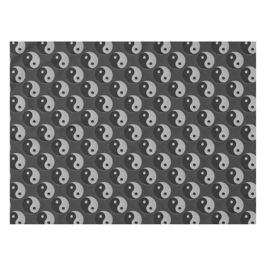 Mutiges Yin Yang in der Tischdecke (Vorderseite (Horizontal))