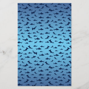 Mutilple Hammer Head Sharks Briefpapier