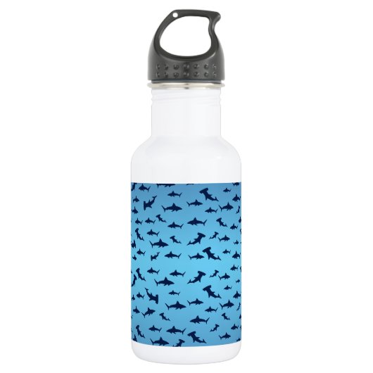 Mutilple Hammer Head Sharks Edelstahlflasche (Vorderseite)
