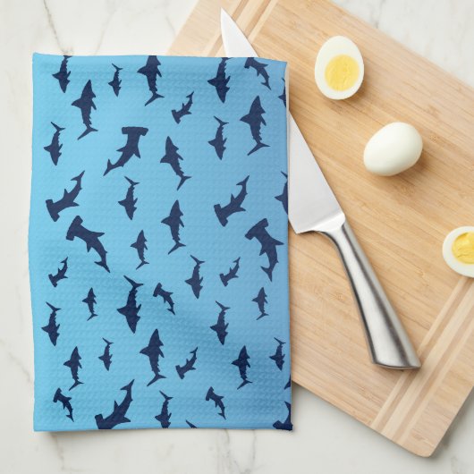 Mutilple Hammer Head Sharks Handtuch (Viertel Falte)