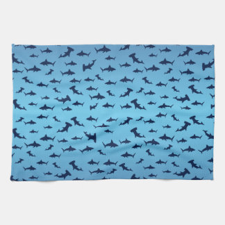 Mutilple Hammer Head Sharks Handtuch