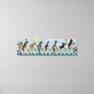 Mutley-Crew auf Tandem Leinwanddruck