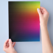 MUTLI-COLORED RAINBOW GRADIENT BACKGROUNDS STRIPES FLYER (Hand)
