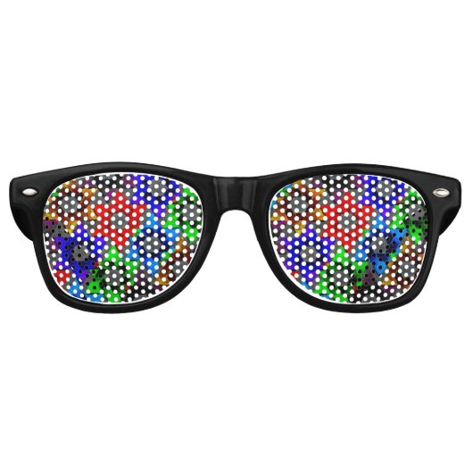 Mutli-farbene Sterne von David Bar Mitzvah Sonnenbrille (Vorderseite)