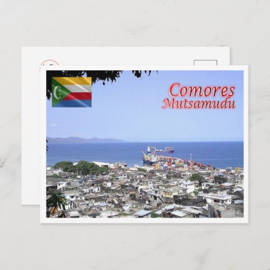 Mutsamudu - Komoren - Panorama - Postkarte (Vorne/Hinten)