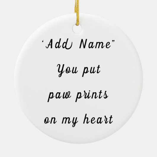 Mutt Keramik Ornament (Hinten)