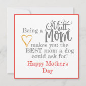 Mutt Mama Muttertagskarte Karte (Vorderseite)
