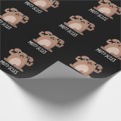 Mutt-Scles Funny Animal Dog Pun Dark BG Geschenkpapier (Ecke)
