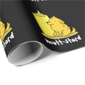 Mutt-stard Funny Doggy Mustard Pun Dark BG Geschenkpapier (Rolleneckpunkt)